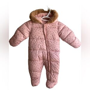 Baby snowsuit bunting suit pink 3-6 months